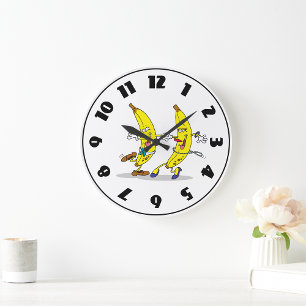 Dancing Bananas Clock Stor Klocka