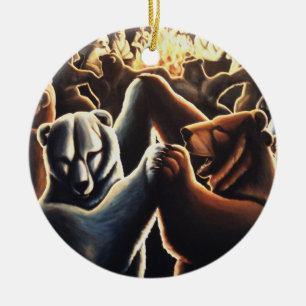 Dancing Bears Ornament Multicultural Kärlek Gifts