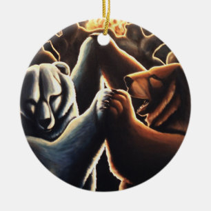 Dancing Bears Ornament Multicultural Kärlek Gifts
