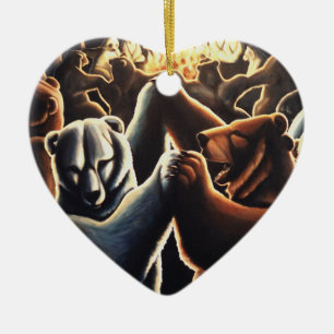 Dancing Bears Ornament Multicultural Kärlek Gifts
