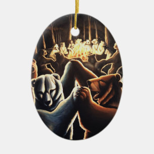 Dancing Bears Ornament Multicultural Kärlek Gifts