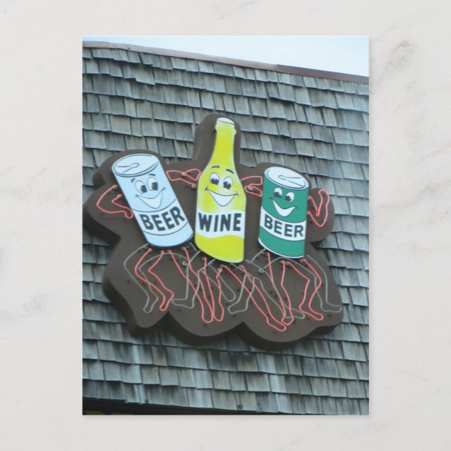 Dancing Beer Cans Vykort (Framsida)