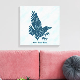 Dancing Blue Raven Canvastryck