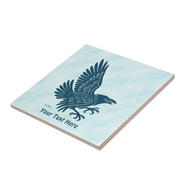 Dancing Blue Raven Kakelplatta (Sidan)