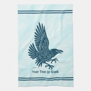 Dancing Blue Raven Kökshandduk