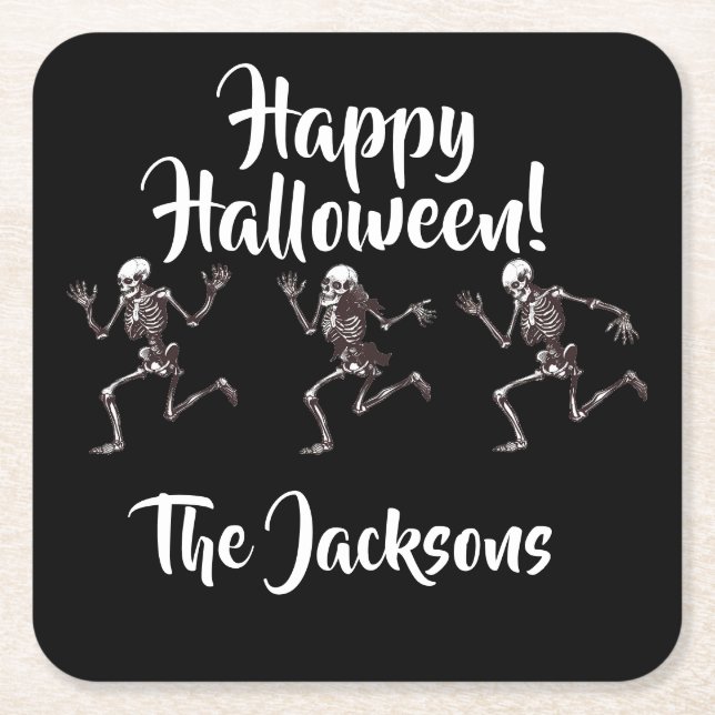 Dancing Bones Underlägg Papper Kvadrat (Framsidan)