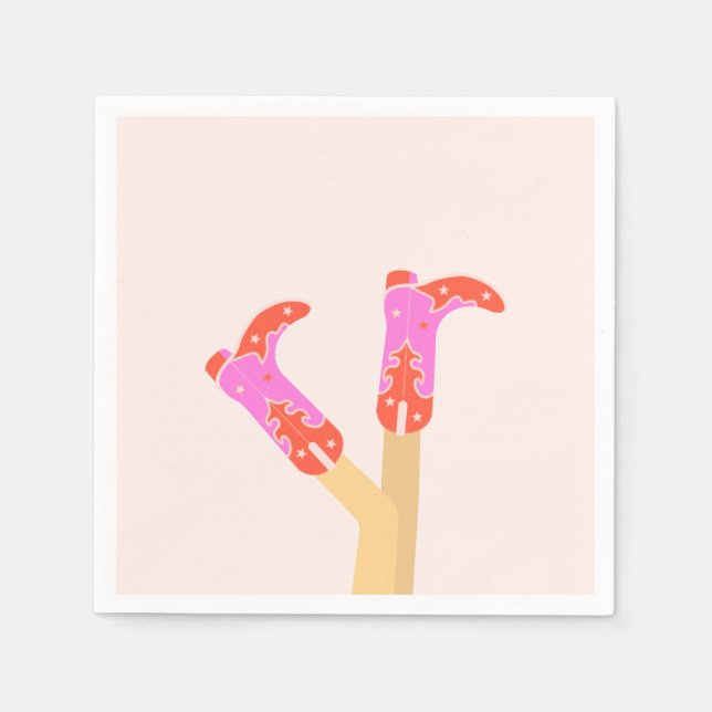 Dancing Boots Cocktail Napkin Pappersservett (Framsidan)
