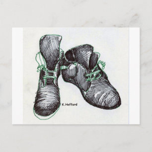 Dancing Boots Vykort