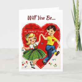 Dancing Boy and Girl Card Helgkort