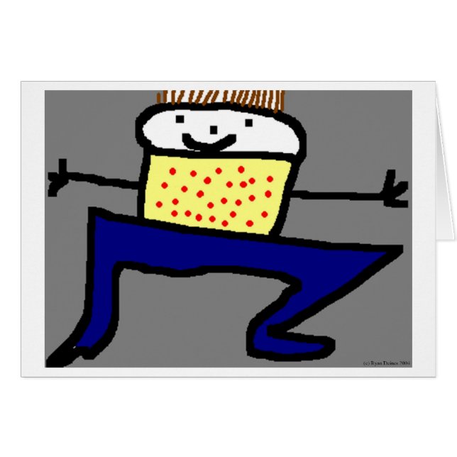 Dancing Boy Hälsningskort (Framsidan Horizontal)