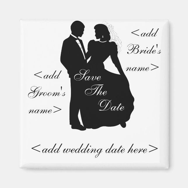 Dancing Bride and Groom Magnet (Framsidan)