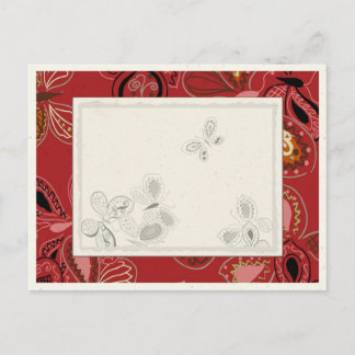 Dancing Butterfly in Red Vykort