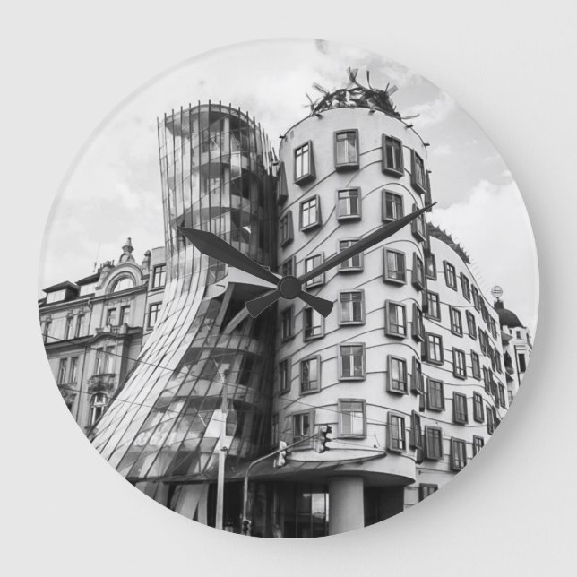 Dancing Byggnad i Prag Stor Klocka (Framsida)
