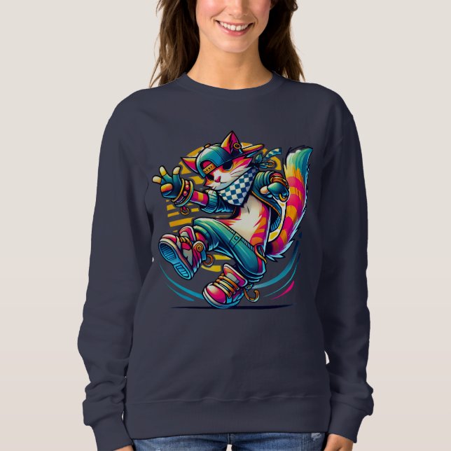 Dancing cat t shirt (Framsida)