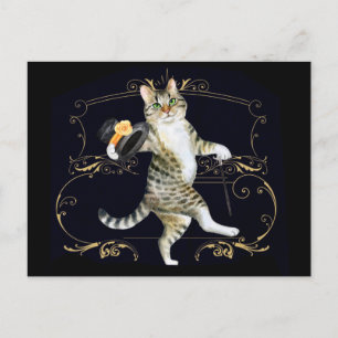 Dancing Cat Vykort