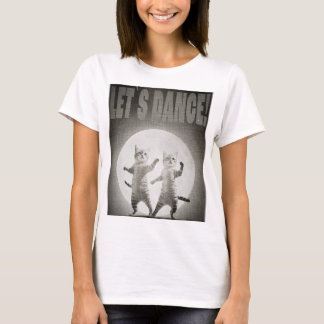 dancing cats-2-BW T Shirt
