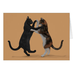 Dancing Cats Hälsningskort