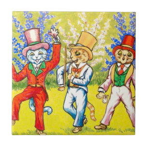 Dancing Cats Kakelplatta