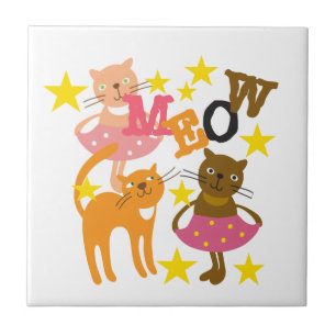 Dancing Cats Kakelplatta