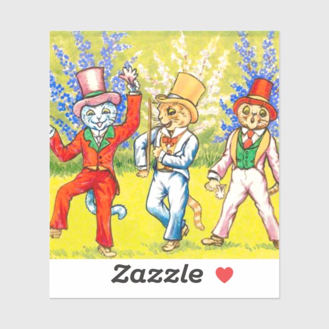 Dancing Cats Klistermärken (Ark)