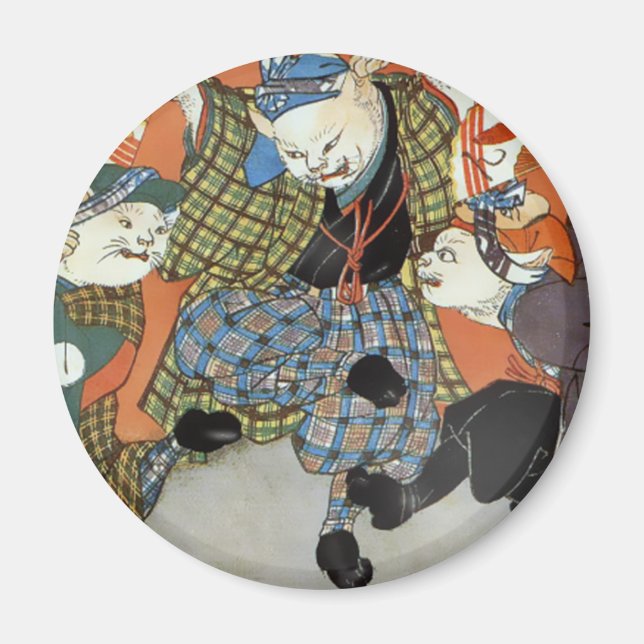 Dancing Cats Magnet (Framsidan)