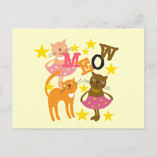 Dancing Cats Vykort