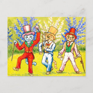 Dancing Cats Vykort