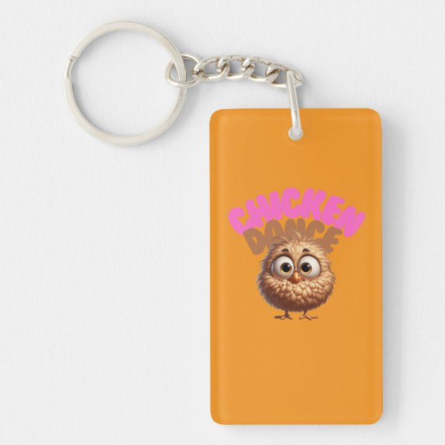 Dancing Chicken Acrylic Keychain (Framsidan)