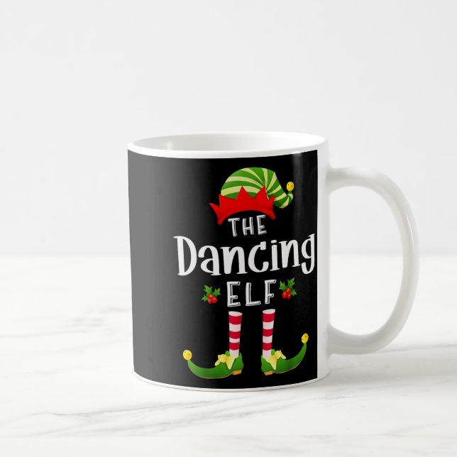 Dancing Christmas Elf Matching Pajama X-mas Party  Kaffemugg (Höger)