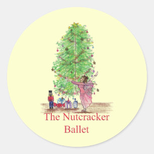 Dancing Clara Nutcracker TES & Gifts Runt Klistermärke