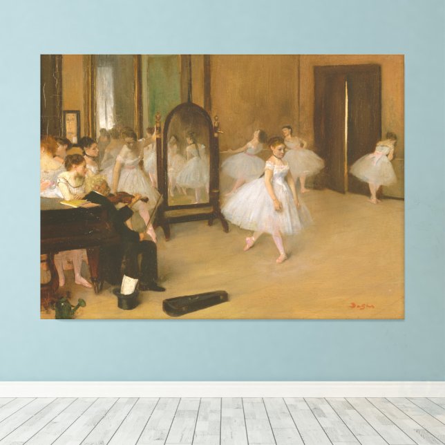 Dancing Class (1870) Edgar Degas Canvastryck (Insitu (trägolv))