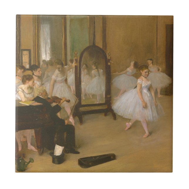 Dancing Class (1870) Edgar Degas Kakelplatta (Framsidan)