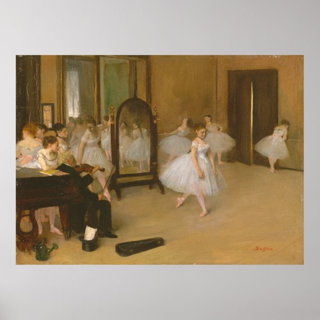 Dancing Class (1870) Edgar Degas Poster (Framsidan)