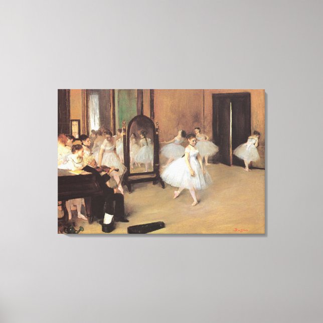 Dancing Class by Edgar Degas, Vintage Ballet Canvastryck (Framsida)