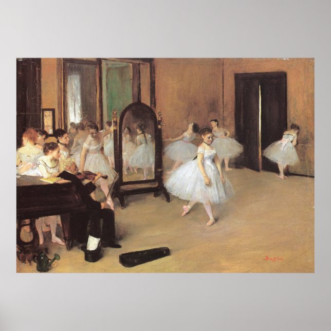 Dancing Class by Edgar Degas, Vintage Ballet Poster (Framsidan)
