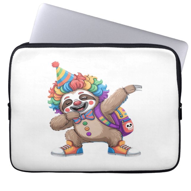 Dancing Clown Dabbing Spooky Halloween sloth Overs Laptop Fodral (Framsidan)