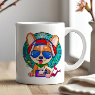 Dancing Corgi Kawaii Cute Kaffemugg
