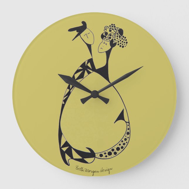 Dancing Couple Clock Stor Klocka (Framsida)