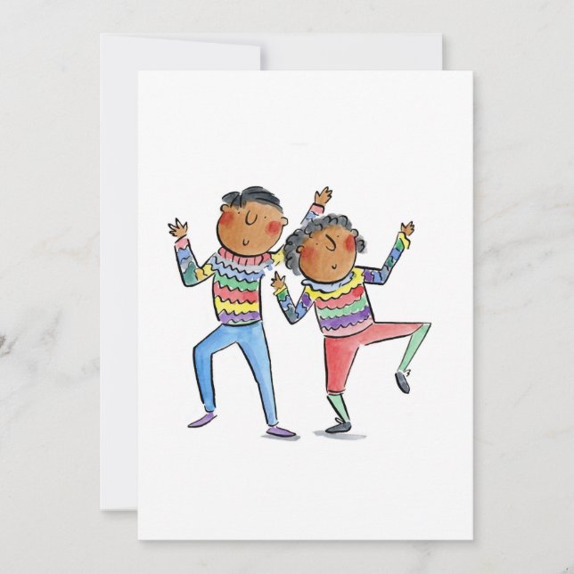 Dancing Couple Inbjudningar (Framsida)