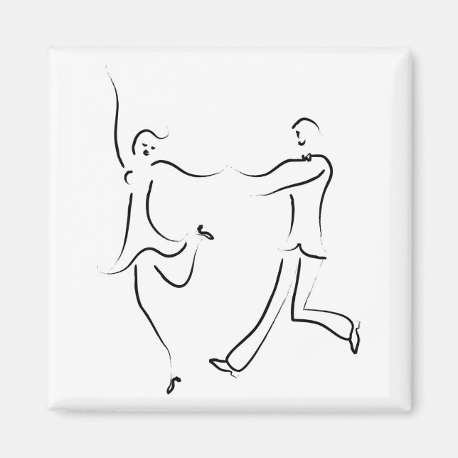 Dancing Couple Sketch Magnet (Framsidan)