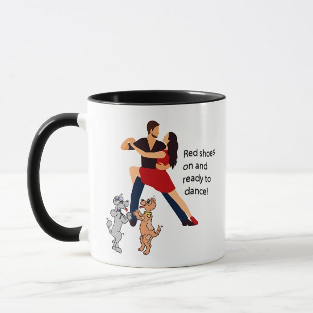 Dancing Couple Tango OCH Dancing Hundar Coffee Mug Mugg (Vänster)