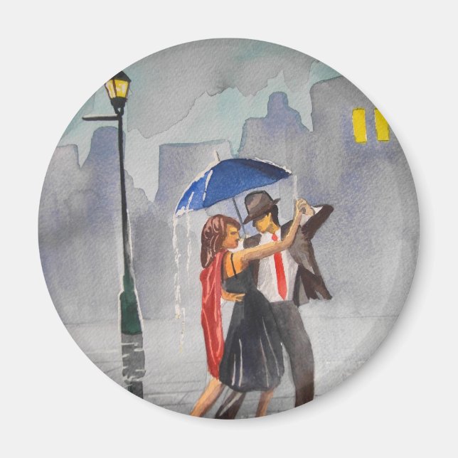 DANCING COUPLE UMBRELLA MAGNET (Framsidan)