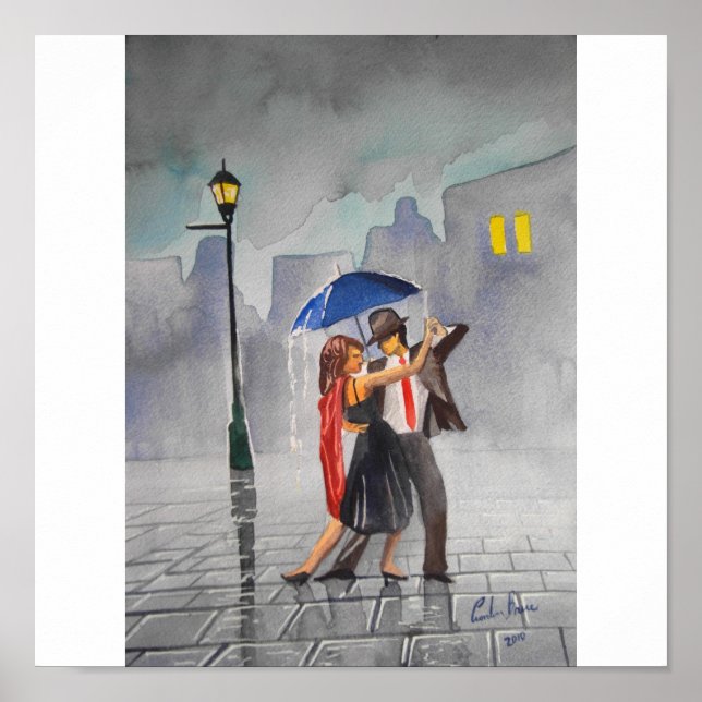 DANCING COUPLE UMBRELLA POSTER (Framsidan)