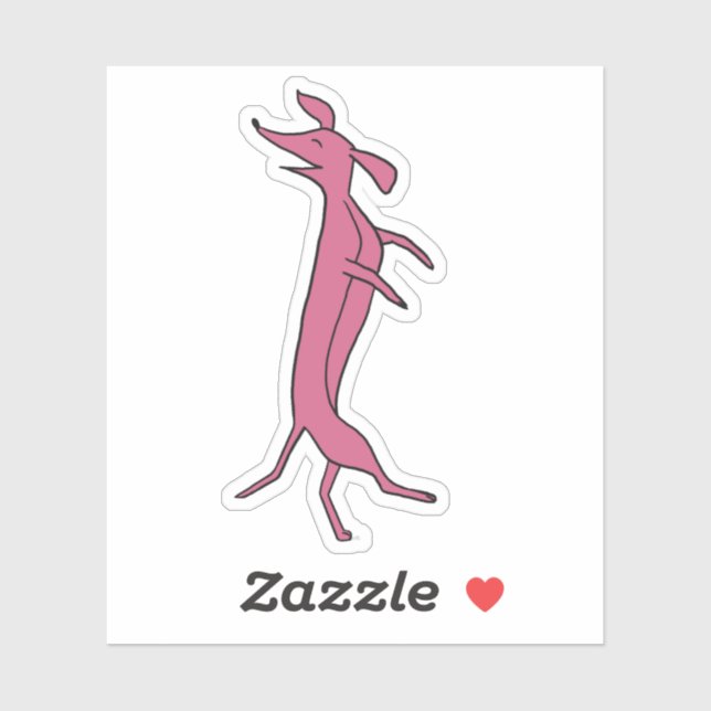 Dancing Dachshund Klistermärken (Ark)