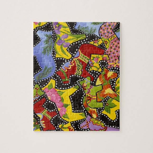 Dancing Dala Horses Puzzle Pussel (Vertikal)