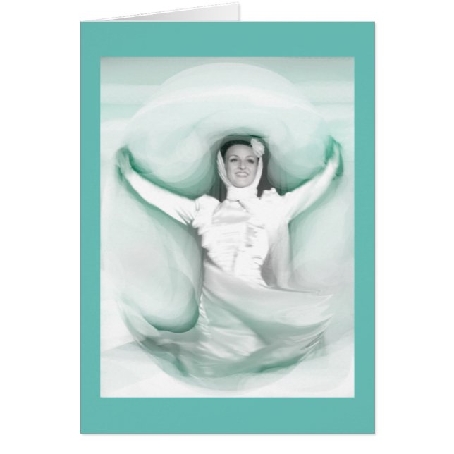 Dancing dam art card hälsningskort (Framsidan)