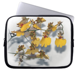 Dancing Dam Gult Oncidium Orchids Laptop Fodral