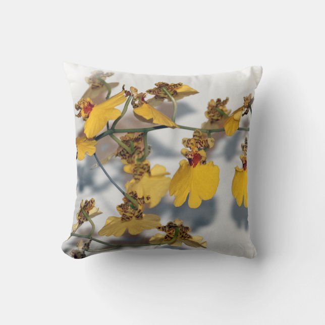 Dancing Dam Gult Orchids Kudde (Framsida)