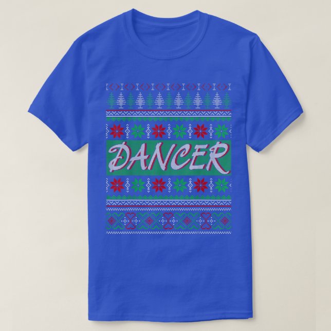 Dancing Dance Dancer Ugly jul Sweater T Shirt (Design framsida)