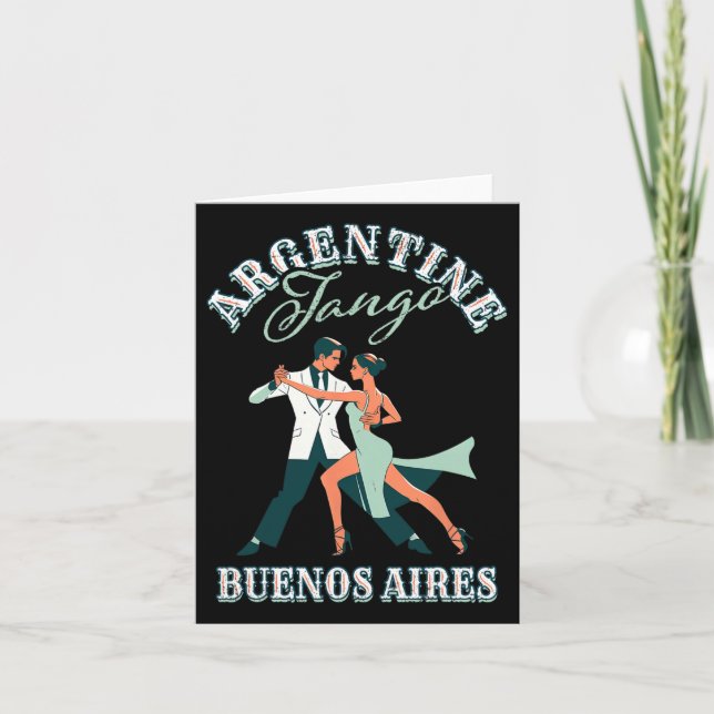 Dancing Dancer Performing Argentine Tango Buenos A Kort (Framsida)